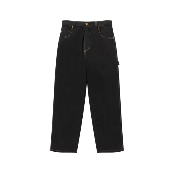 CROWN LOGO PAINTER PANTS BLACK