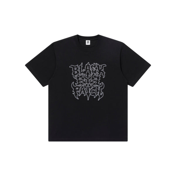 TRAP METAL STITCHED LOGO TEE BLACK