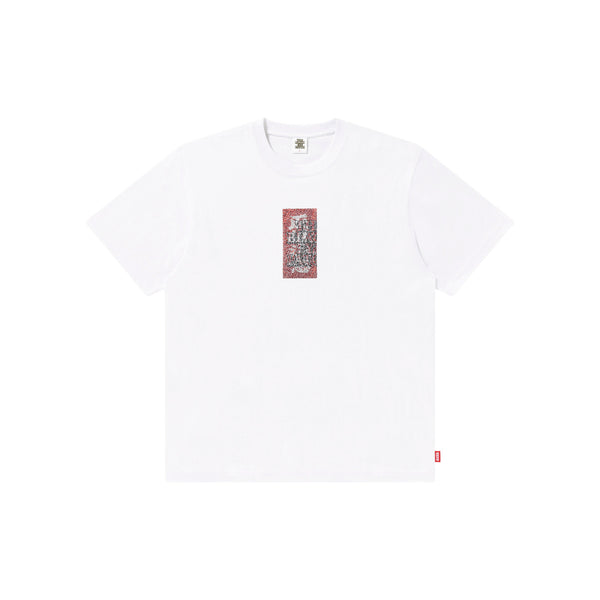 HWC LABEL RHINESTONE TEE WHITE