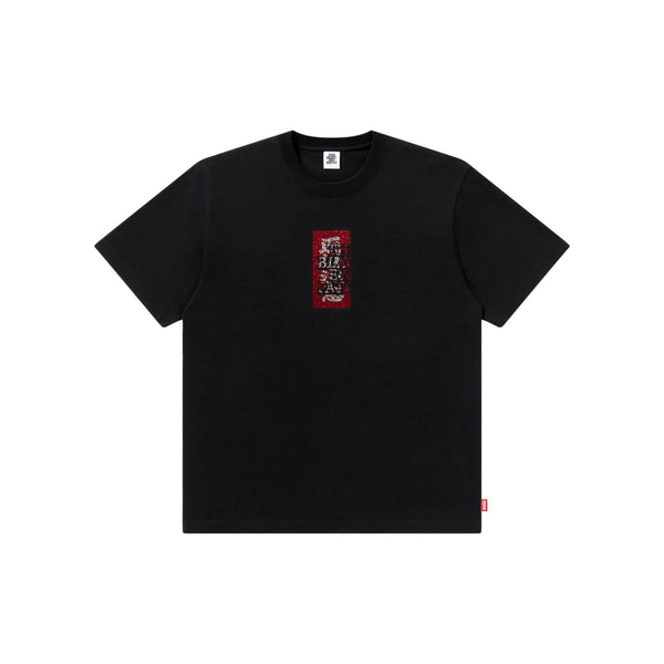 HWC LABEL RHINESTONE TEE BLACK