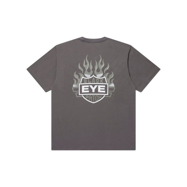 FLAME RIDER LOGO TEE CHARCOAL