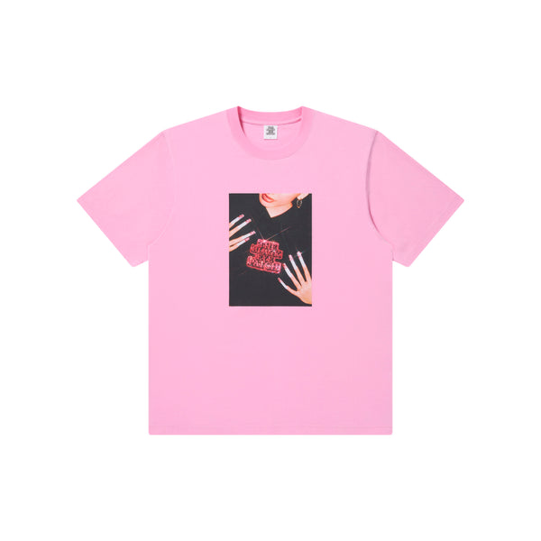 FRONT ROW GEM PHOTO TEE PINK