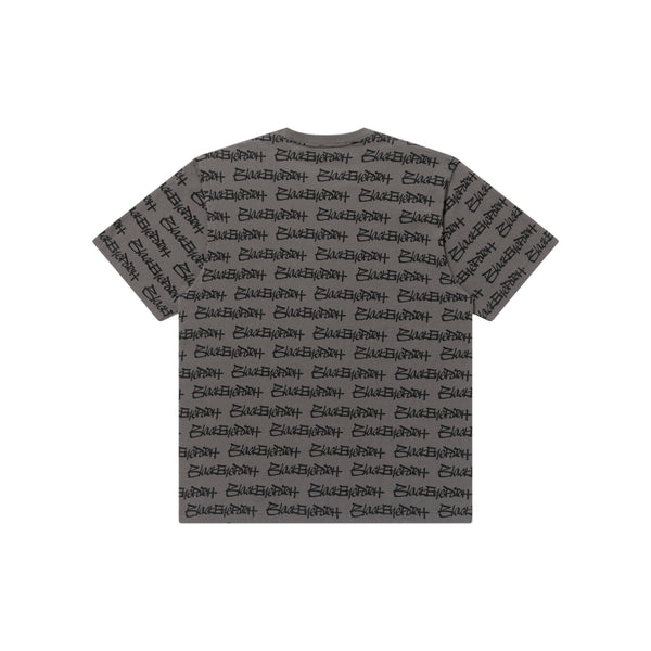 FASTHAND SCRIPT PATTERNED TEE CHARCOAL