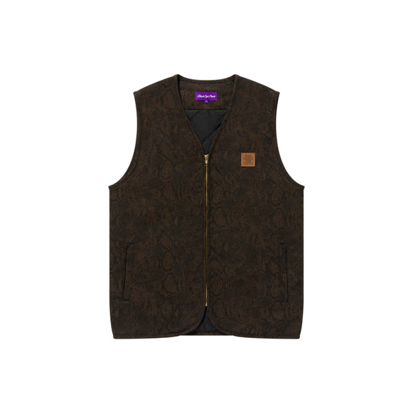 PYTHON PATTERNED DUCK VEST OLIVE