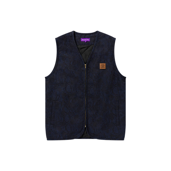 PYTHON PATTERNED DUCK VEST NAVY