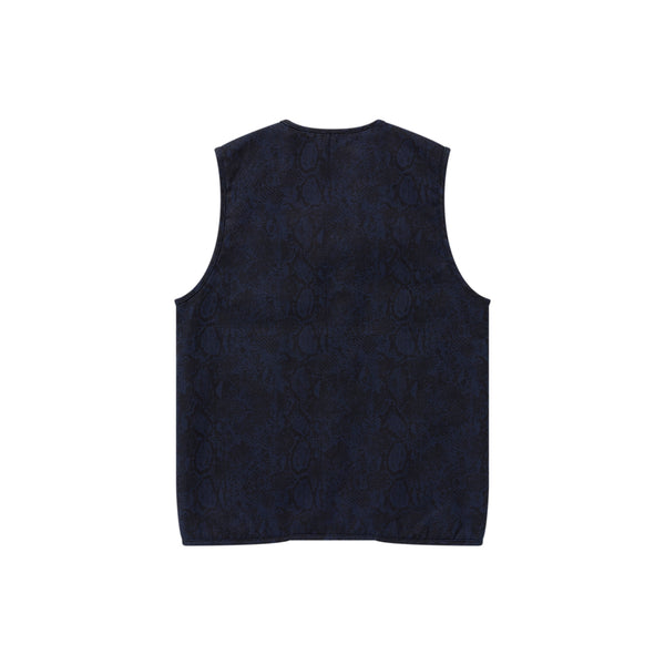 PYTHON PATTERNED DUCK VEST NAVY