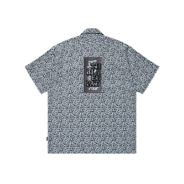 LEOPARD HWC OPEN COLLARED S/S SHIRT GRAY