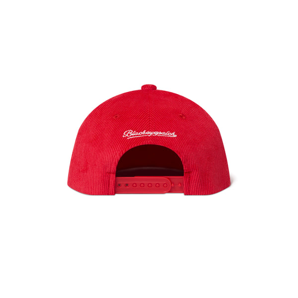 CIGAR SERIF CORDUROY CAP WHITE/RED