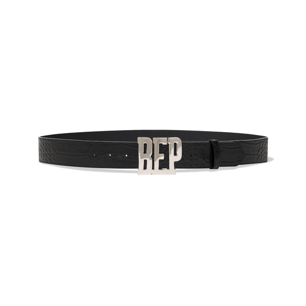 CROCODILE LETTERS BELT BLACK