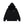 3 LETTER OE FUR HOODED ZIP HOODIE BLACK