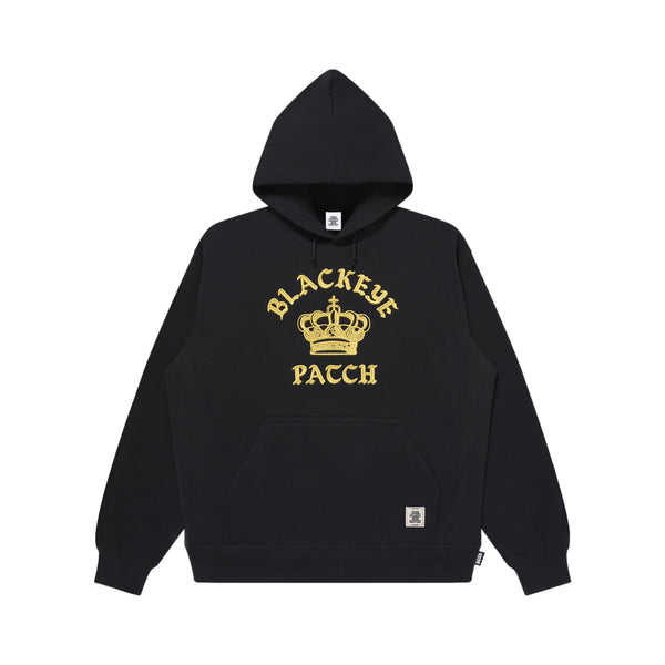 CROWN LOGO EMBROIDERED HOODIE BLACK