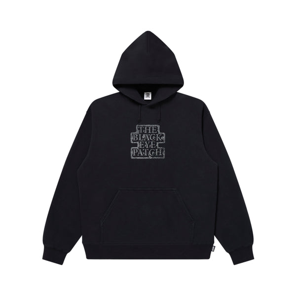 DAMAGED OG LABEL HOODIE BLACK