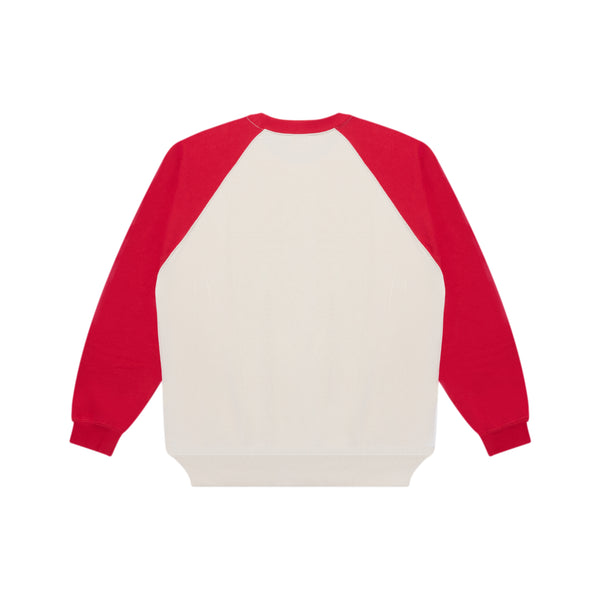 CIGAR SERIF RAGLAN CREW SWEAT OFF WHITE