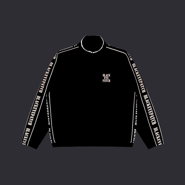 REFLECTIVE STENCIL LOGO TRACK JACKET BLACK