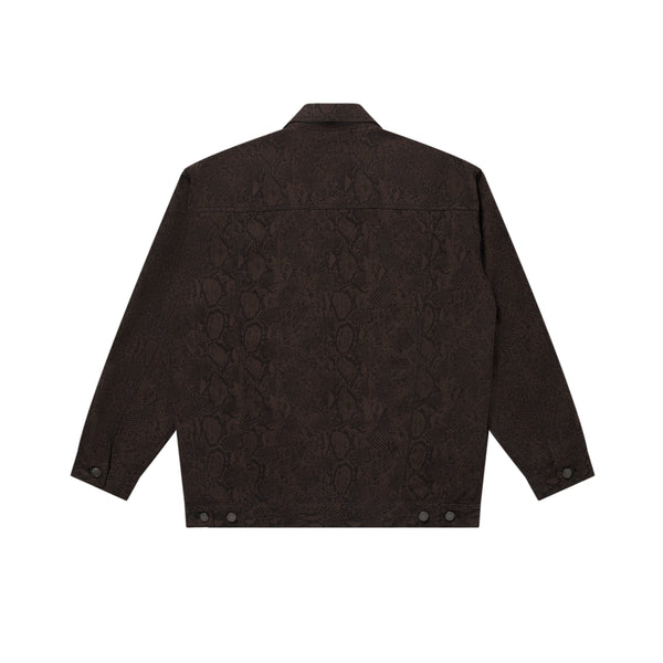 PYTHON PATTERNED TRACKER JACKET BLACK