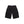 STENCIL LOGO DOUBLE KNEE DENIM SHORTS BLACK