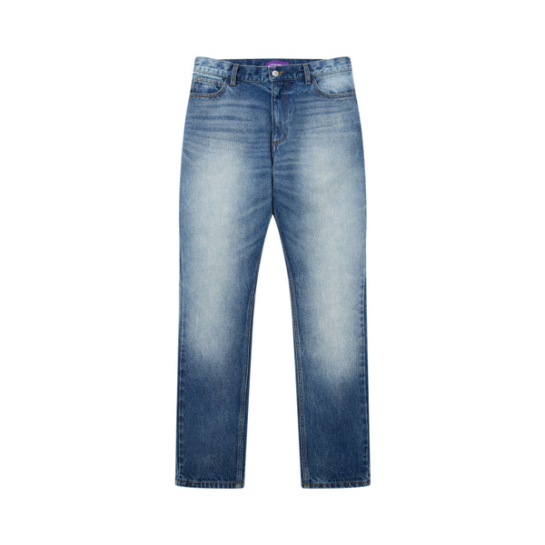 B EMBLEM SLIM FIT JEANS INDIGO