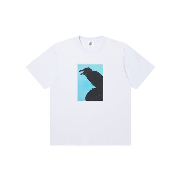 JIRO KONAMI CROW PHOTO TEE WHITE