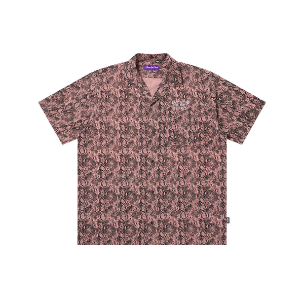 PYTHON HWC LABEL OPEN COLLARED S/S SHIRT APRICOT
