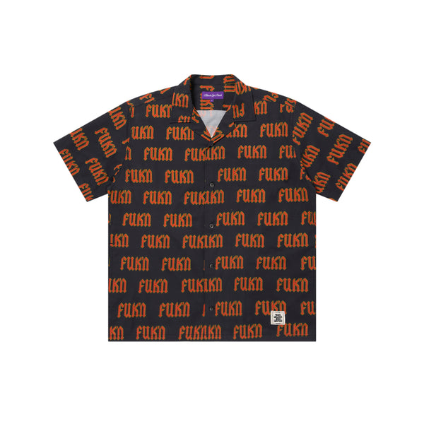 FUK’N PATTERNED OPEN COLLARED S/S SHIRT