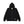 DOLLAR SIGN PATTERNED THERMAL ZIP HOODIE BLACK