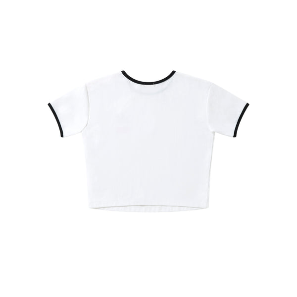 DISPENSARY LOGO RINGER TEE WHITE