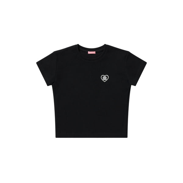 OG HEART BABY TEE BLACK