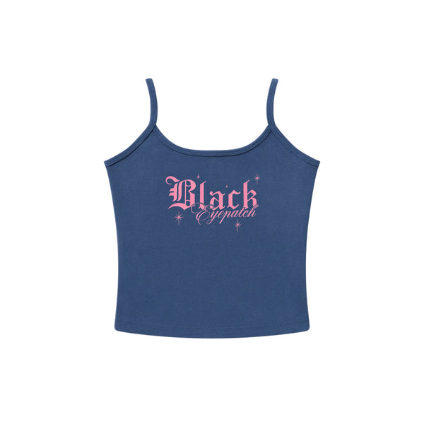 SHINY OE SCRIPT CAMISOLE NAVY