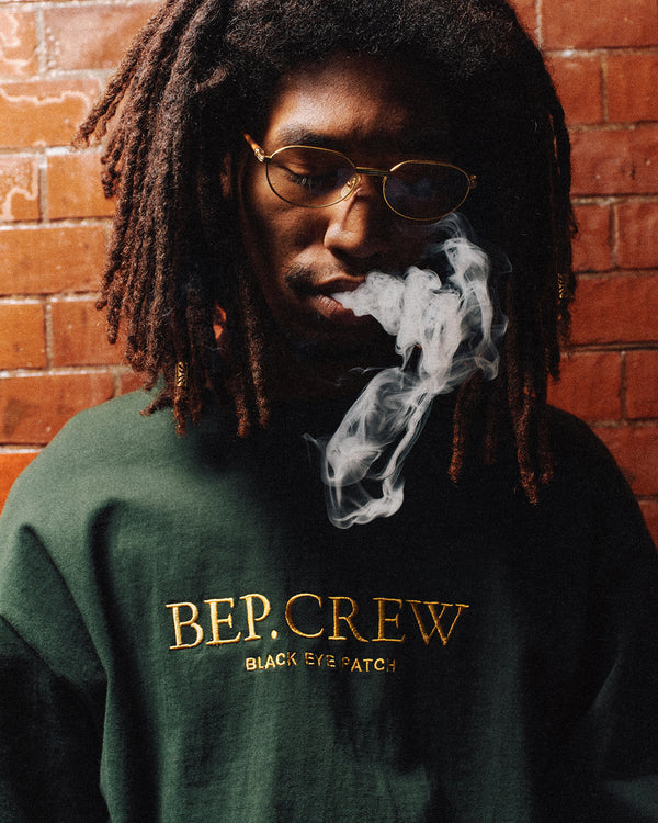 BEP CREW LOGO L/S TEE NAVY