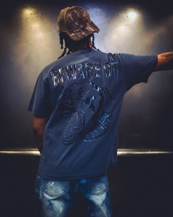 BEWARE OF BEP TEE CHARCOAL