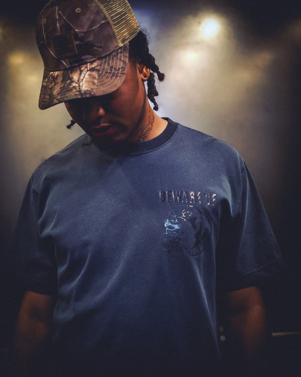 BEWARE OF BEP TEE CHARCOAL