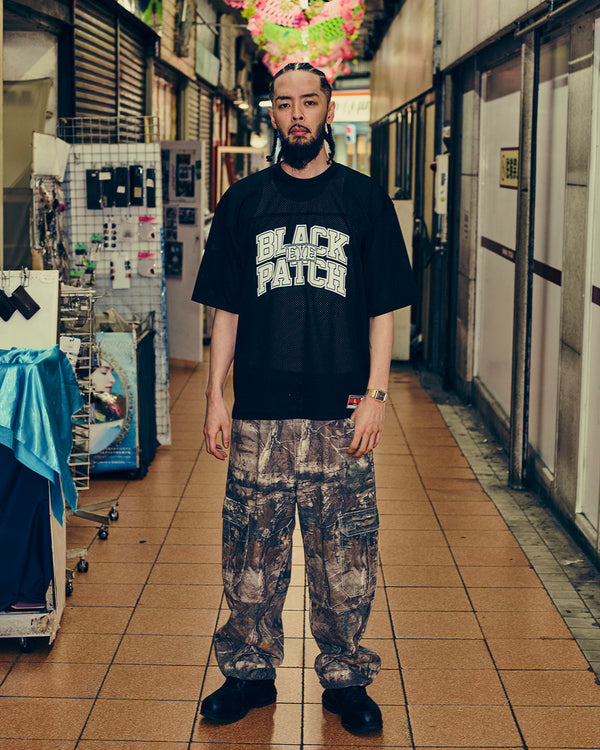 BLOCK COLLEGE CREWNECK HOCKEY SHIRT BLACK