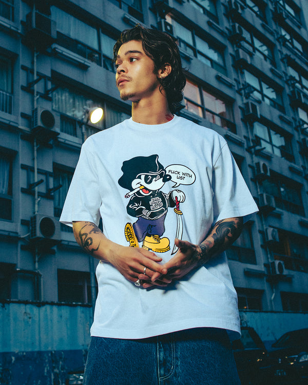 BOOTLEG RAT TEE HEATHER GRAY