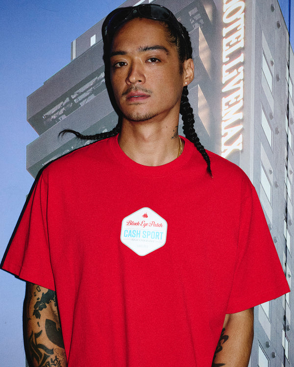 CASH SPORT LABEL TEE WHITE