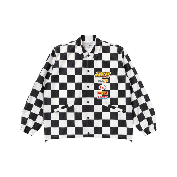 Checkered Racing Coach Jacket Multi