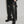 FAUX LEATHER EXTRA BAGGY DOUBLE KNEE PANTS BLACK