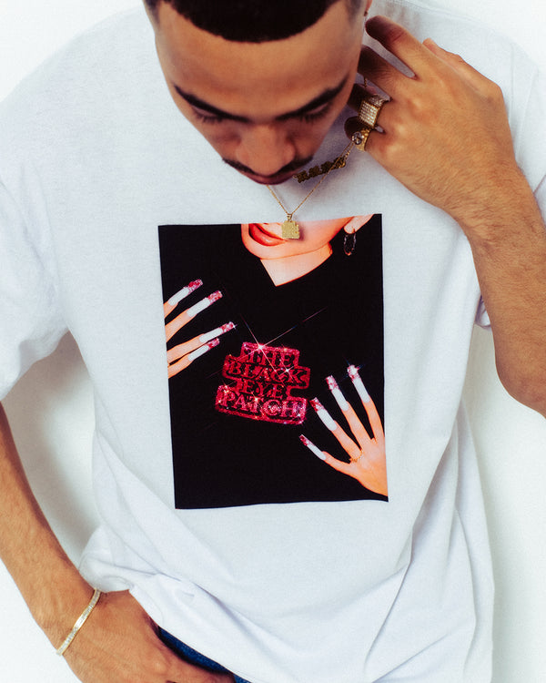 FRONT ROW GEM PHOTO TEE PINK
