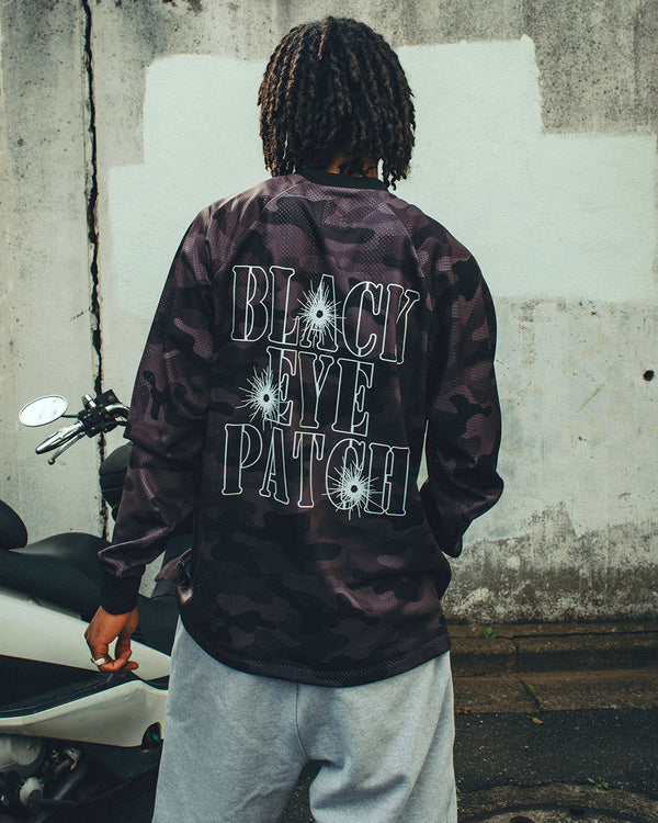 GUNSHOT STENCIL MESH L/S GAMESHIRT