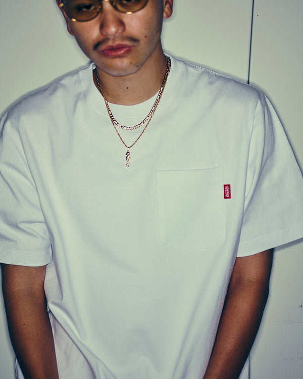 HEAVY WEIGHT HWC POCKET TEE HEATHER GRAY