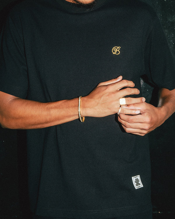 HEAVY WEIGHT SMALL B EMBLEM TEE WHITE