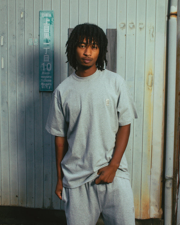 HEAVY WEIGHT SMALL HWC TEE HEATHER GRAY