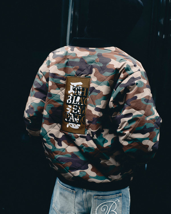 HWC EMBROIDERED QUILTED JACKET WOODLAND CAMO
