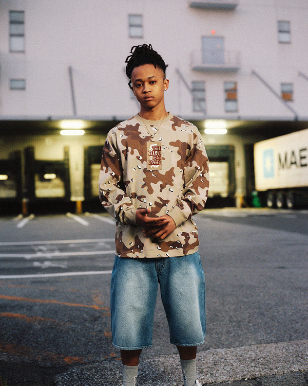 HWC LABEL L/S TEE DESERT CAMO