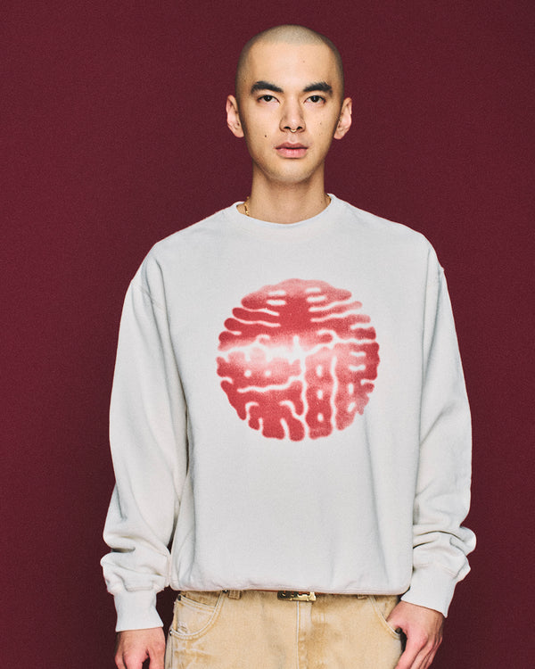 KAMON CREW SWEAT HEATHER GRAY