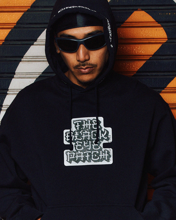 KANJI LABEL HOODIE BLACK