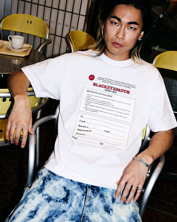 MONEY BAG LABEL TEE WHITE