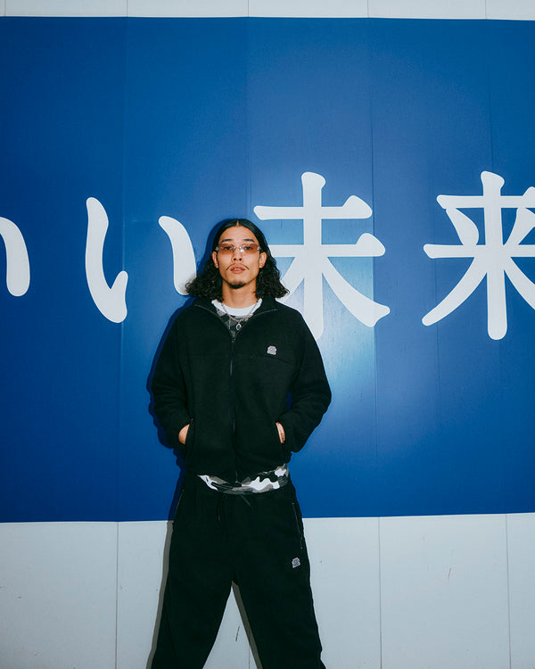 OG LABEL FLEECE PANTS BLACK