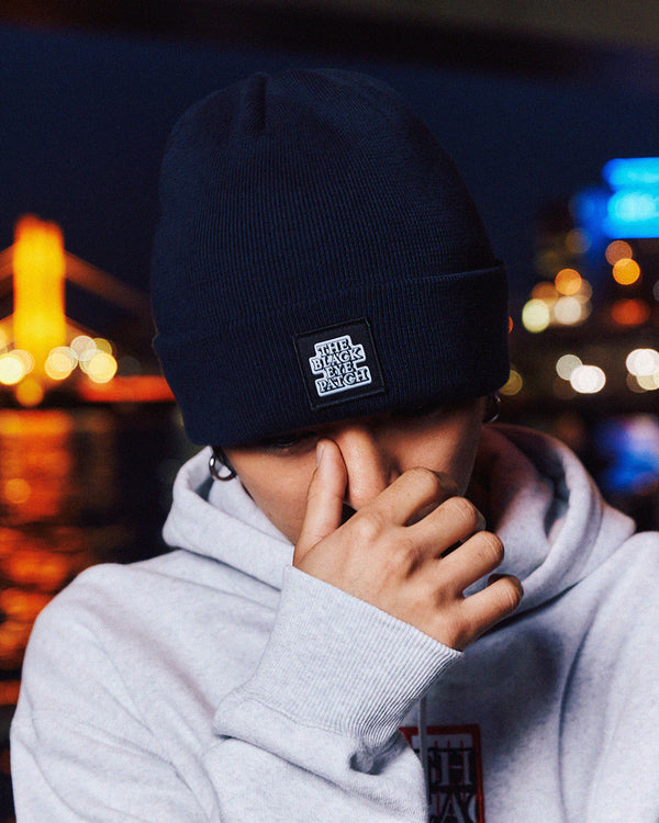 OG LABEL PATCHED BEANIE NAVY