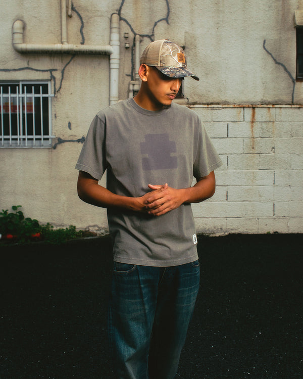 OG SHAPE WASHED TEE CHARCOAL