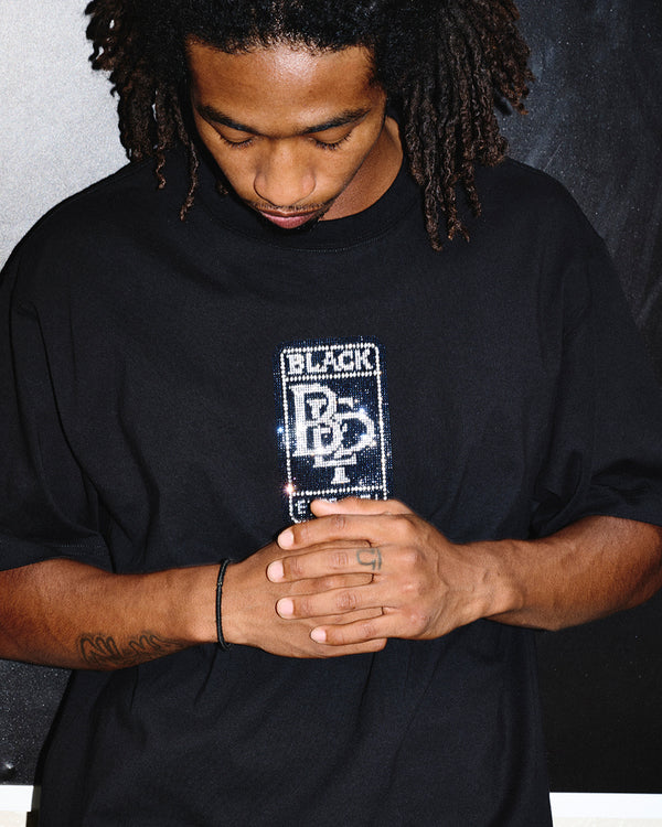 RHINESTONE DOUBLE R LOGO TEE WOODLAND CAMO